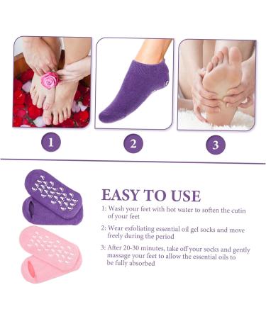 FOMIYES 2 Pairs Gel Socks Heel Socks Heel Repair Sock Foot Softening Foot Covers My Cart Items Spa Socks Moisturizing Socks Essential Oil Care Socks Lotion Vegetable Gel Repair Socks Miss 22x10x1cm - Buy Online on GoSupps.com
