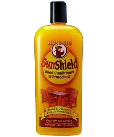Howard SWAX16 SunShield Outdoor Furniture Wax with UV Protection, 16-Ounce, Yellow