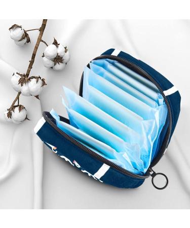 Colorful Watercolor Menstruation Pad & Tampon Bag with Zipper | Stylish Women's Napkin Collection Bag for Travel - Buy Online on GoSupps.com