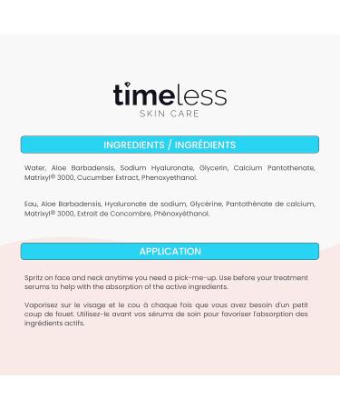 Timeless Skin Care HA Matrixyl 3000 with Cucumber Spray - Skin Mist with Hyaluronic Acid - Fragrance-Free Hydrating Face Spray - Soothing Matrixyl Skin Care Mist - 4 Fl Oz Cucumber 120 ml (Pack of 1) - Buy Online on GoSupps.com