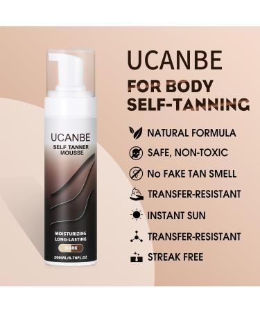 Buy UCANBE Self Tanner Mousse - Ultra Dark Bronze Fast Drying Sunless Tanning Foam for All Skin Tones - Lightweight Streak Free 6.76Fl Oz - Buy Online on GoSupps.com