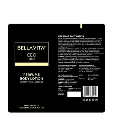 Luxury Body Perfume Lotion for Men - Bell a Vit - Nourishing & Hydrating with Argan Oil & Shea Butter | 200ml - Buy Online on GoSupps.com
