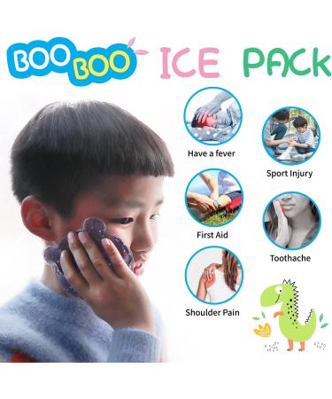 Reusable Kid-Friendly Boo Boo Ice Pack - Hot Cold Therapy for Fever, Injuries, Colic, Gas, and Stomach Pain Relief (4 Pack) - Buy Online on GoSupps.com