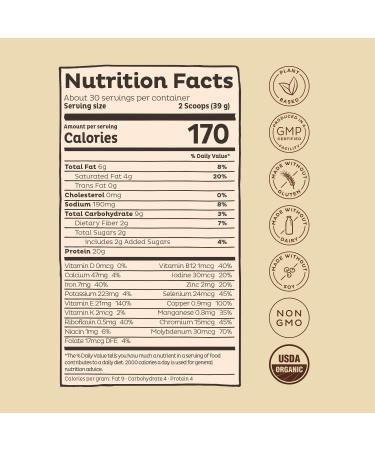 KOS Organic Plant Protein Chocolate 2.6 lb - Premium Vegan Protein Powder - Buy Online on GoSupps.com