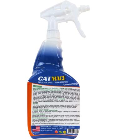 Nature's MACE Cat Repellent 40oz Spray - Keep Cats Out of Lawn & Garden, Safe Around Kids & Plants - Buy Online on GoSupps.com