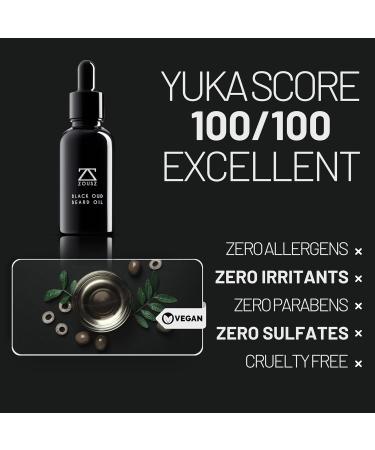 ZOUSZ Black Oud Beard Oil - 30ml, Non-Greasy Formula with Avocado, Argan & Macadamia Oils - Vegan-Friendly Grooming & Styling Gift for Men - Buy Online on GoSupps.com