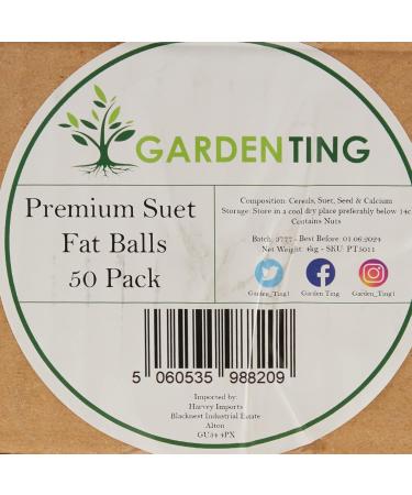 Premium Suet Fat Balls Wild Bird Pack of 50 - Buy Online on GoSupps.com