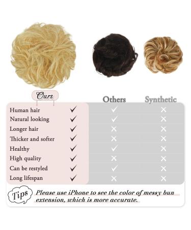 RUWISS Informal Hair Pick - 100% Real Hair Rose Dot Scrunchies for Women | Golden Blonde | 1 Piece - International Shipping - Buy Online on GoSupps.com