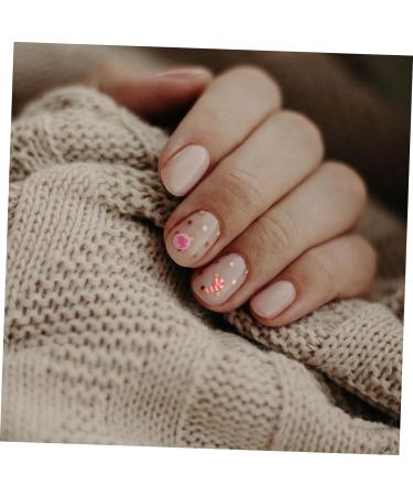 FRCOLOR 100 Pcs Christmas Nail Art Nail Art Supplies Heart Ornament Christmas Stickers Nail Patch Sugar Sprinkles Xmas Nail Slices Resin Nail Art Women Nail Stickers Decor 3d Piece Candy - Buy Online on GoSupps.com