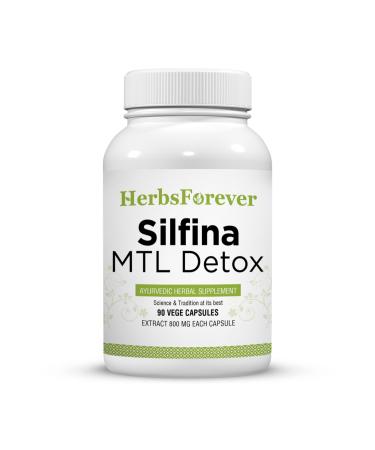 Herbsforever Silfina MTL Detox Capsules Ayurvedic Herbal Supplement Promote Healthy Immune System Digestive System and Balance The Pitta (Fire) Dosha 90 Vege Capsules 800 Mg Each