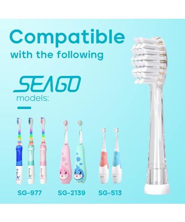 Seago Electric Toothbrush Replacement Heads for Kids - SG-513 SG-977 SG-2139 (Gray) - Buy Online Internationally - Buy Online on GoSupps.com