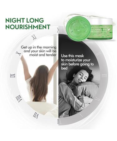 Cucumber & Aloe Gel Sleeping Mask | Hydrating Anti-Aging Moisturizer | Nighttime Skin Care with Hyaluronic Acid - Buy Online on GoSupps.com