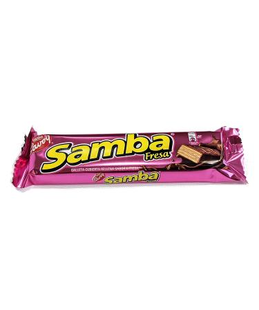 SAMBA Fresa Chocolate Covered Strawberry Filled Cookies - 20 Units, 32g Each - Buy Online on GoSupps.com