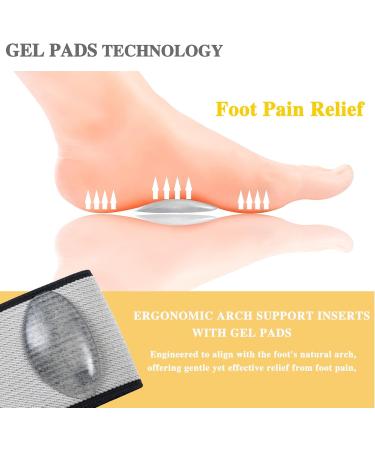 Arch Support Compression Bands & Socks - Gel Pads for Plantar Fasciitis Relief | Orthotic Support for Flat Feet & Arch Pain - Small (1 Pair - Buy Online on GoSupps.com