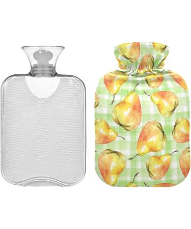 Hot Water Bottles with Fruit Cover - 2L Lemon & Pear Pain Relief Heat & Cold Therapy Foot & Bed Warmer - Buy Online on GoSupps.com
