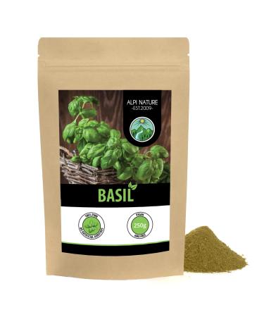 Ground basil (250g 8.8oz) basil powder 100% natural and without additives gently dried and ground basil powder 250 GR (8.8oz) - Buy Online on GoSupps.com