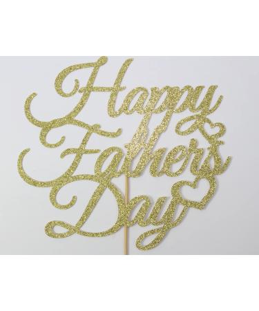Happy Father's Day Gold Cake Topper Best Dad Father's Day Decoration Fathers Day Party Happy Dada Day Topper(Gold Dad) - Buy Online on GoSupps.com