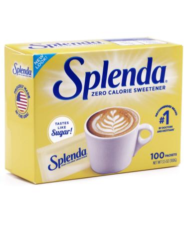SPLENDA No Calorie Sweetener Single-Serve Packets (100 Count) - Pack of 12