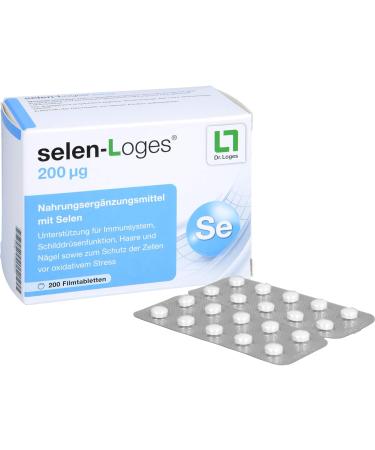 Selen-Loges 200 g - 200 Film-Coated Tablets | Premium Selenium Supplement for Optimal Health - International Shipping Available - Buy Online on GoSupps.com