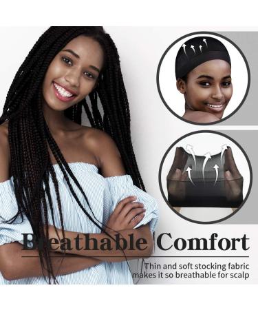 Dreamlover Hair Net for Wigs - 12 Black Wig Caps for Lace Wigs Secure & Comfortable Fit - Buy Online on GoSupps.com
