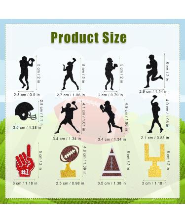 24pcs Rugby Cupcake Toppers Rugby Cake Decorations Rugby Ball Cake Topper Sports Party Decorations for Super Bowl Sport Game Day Birthday Party - Buy Online on GoSupps.com