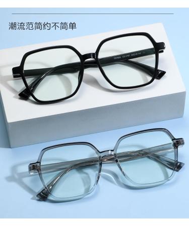 Buy SERONI Ultra-Light TR90 Polygon Frame Blue Light Blocking Glasses | Anti-UV Ray Computer Reading Glasses for Men & Women - 54mm - Buy Online on GoSupps.com