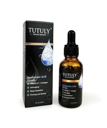 TUTULY Hyaluronic Acid with Pro-Xylane Vitamin E Hydrolyzed Collagen Niacinamide and Aloe Vera - Moisturizing Anti-Aging and Fine Lines Increase Collagen Firming 30ml