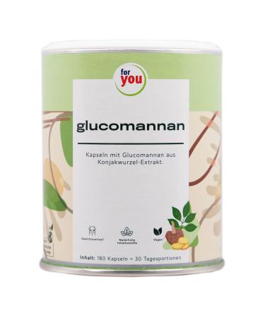 Glucomannan capsules |180 capsules 3000mg per daily dose Glucomannan from Konjakwurzel-Extrak |With 95% standardized glucomann content |Sitting capsules highly dose & vegan |Helpers while losing weight