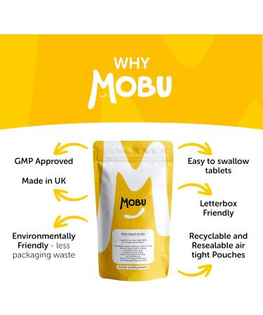 Multivitamin & Iron 120 Tablets for Men & Women | Immune Support & Daily Wellbeing | Vegetarian Formula | MOBU UK - Buy Online on GoSupps.com