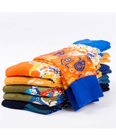 Jier Fun Colorful Cotton Socks - Men's & Unisex Sports Crew Socks | Multicolored Leisure & Business Socks for All Occasions - Buy Online on GoSupps.com