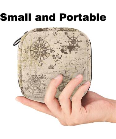 Old Map Sailing Sanitary Napkins | Storable Period Pocket for Women & Teens | Menstrual Cup Pocket - Buy Online on GoSupps.com
