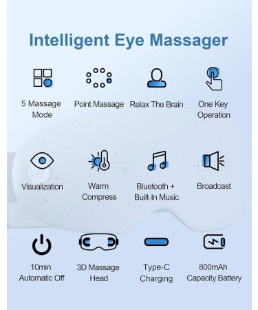 Atopskins Bluetooth Sleep Eye Mask Heated Eye Massager with Soothing Music for Ultimate Relaxation | Shop Internationally - Buy Online on GoSupps.com