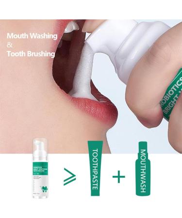 Probiotics Bright Whitening Teeth Mousse | 2024 Herbal Oral Repair Treatment | Deep Stain Removal Foam (2PCs) - Buy Online on GoSupps.com