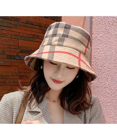 RUINUO Women's Cotton Plaid Bucket Hat - Colorful Sun Hat for Summer Travel - Buy Online on GoSupps.com