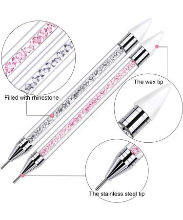3 Pieces Rhinestone Picker Tool Acrylic Handle Rhinestones Applicator Dual-Ended DIY Nail Art Tool with 1 Tweezer 3 Pieces nail pick up tools - Buy Online on GoSupps.com