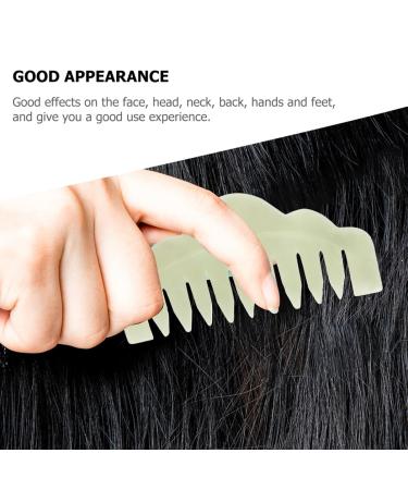 Ultechnovo 2-St Jade Comb - Traditional Massage Tool for Scalp & Gua Sha | International Shipping - Buy Online on GoSupps.com