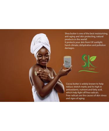 Shea Koko - Shea Butter + Cocoa Butter - 100% Natural - Organic Body Butter Biodegradable - West Africa - Shea Nuts Coconut Jojoba Rosehip & Avocado Oils - 350ml Body Moisturiser - Buy Online on GoSupps.com
