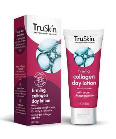 TruSkin Collagen Cream for Face Firming Day Lotion with Vegan Collagen Peptides Tri-Ceramides & Green Algae Anti Aging Skin Care Made to Strengthen & Plump Skin for a Firm Healthy Glow - 2 fl Oz