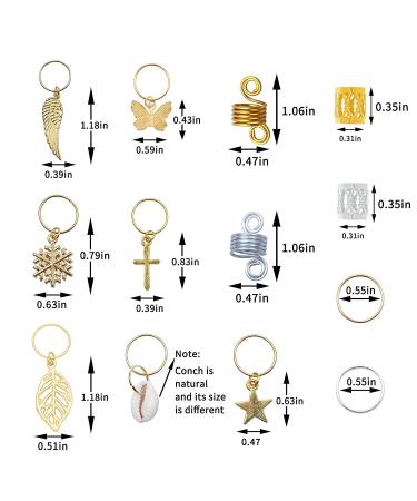 Dreadlock Jewelry Set for Women 150 PCS Butterfly Braid Clips, Beads, Charms, and Hair Rings - Loc Accessories for Braiding and Decoration - Buy Online on GoSupps.com