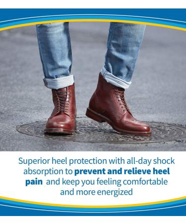 Dr. Scholl's Heel Cups with Massaging Gel - All-Day Shock Absorption for Heel Pain Relief - One Size - Buy Online on GoSupps.com