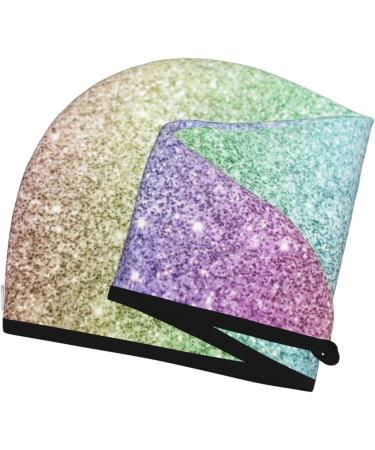 Super Absorbent Glitter Microfiber Hair Towel Wrap - Quick Dry Coral Velvet Cap for All Hair Types - Buy Online on GoSupps.com