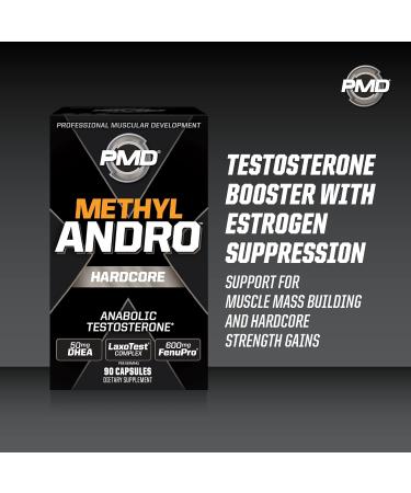PMD Sports Methyl Andro with DHEA - Boost Testosterone for Lean Muscle & Strength | 90 Vegetarian Capsules - Dietary Supplement for Weightlifting & Workout Performance - Buy Online on GoSupps.com