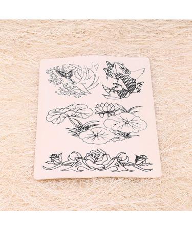 HEALLILY Tattoo Practice Skin with Design Temporary Tattoos Stickers Preprinted Practicing Sheet for Tattoo Learning Training 5pcs - Buy Online on GoSupps.com