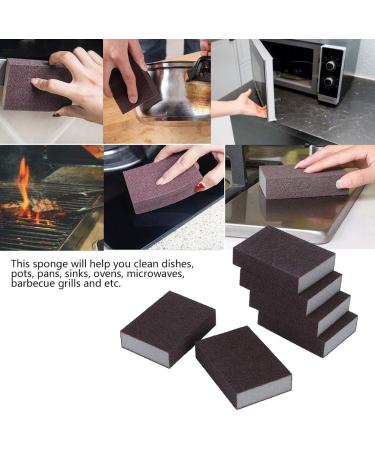 Cleaning Scourers Sponges 6pcs Portable Emery Sponge Brush Eraser Cleaner Pot Bottom Cleaning Brush Cleaning Pads Eraser - Buy Online on GoSupps.com