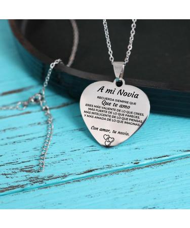 KUAIYIJU Inspirational Heart Necklace - Family Love Pendant Perfect Birthday Gift | Stainless Steel Jewelry for International Shipping - Buy Online on GoSupps.com