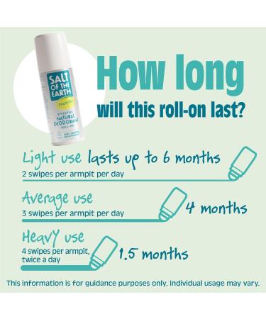 Salt of the Earth Natural Deodorant Roll On | 100% Natural Origin Ingredients | Vegan & Fragrance Free | For Women, Men & Kids | Unscented 75ml - Buy Online on GoSupps.com