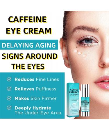Caffeine Anti-Aging Eye Cream - Reduce Dark Circles Puffiness & Wrinkles | 15ml Eye Repair for Bags & Crow's Feet - Buy Online on GoSupps.com