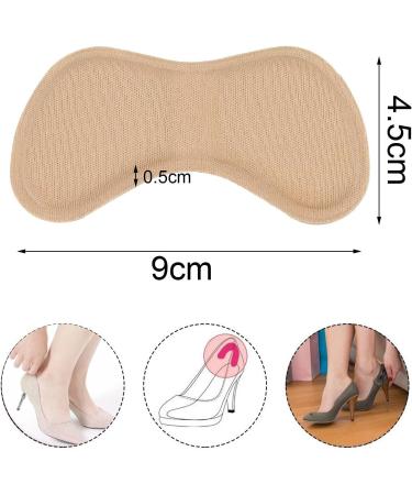 8 Pairs Heel Cushions Pads - Non-Slip Self-Adhesive Insoles for Comfort - Black & Meat-Colored Foot Care - Buy Online on GoSupps.com