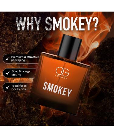 OG BEAUTY LUXURY Smokey Eau De Parfum Perfume for Men with Aged Whisky & Sandalwood | Premium Long-Lasting Smoky & Woody Fragrance 50ml - Buy Online on GoSupps.com