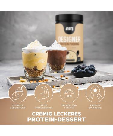 BuyESN Designer Protein Pudding - Black & White Vanilla (360g) | 23g Protein | International Shipping | High-Quality German Protein Powder - Buy Online on GoSupps.com